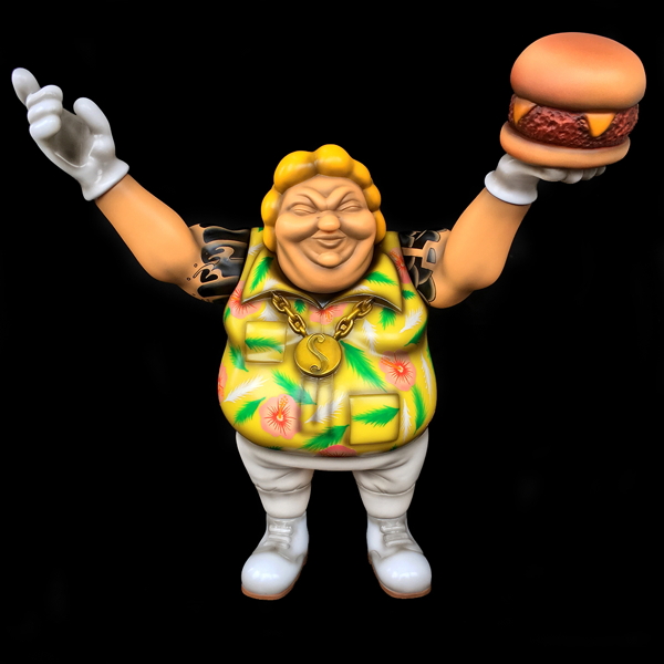 Ron English × BlackBook Toy EVIL MC“MC-Aloha” one off by Marvel Okinawa